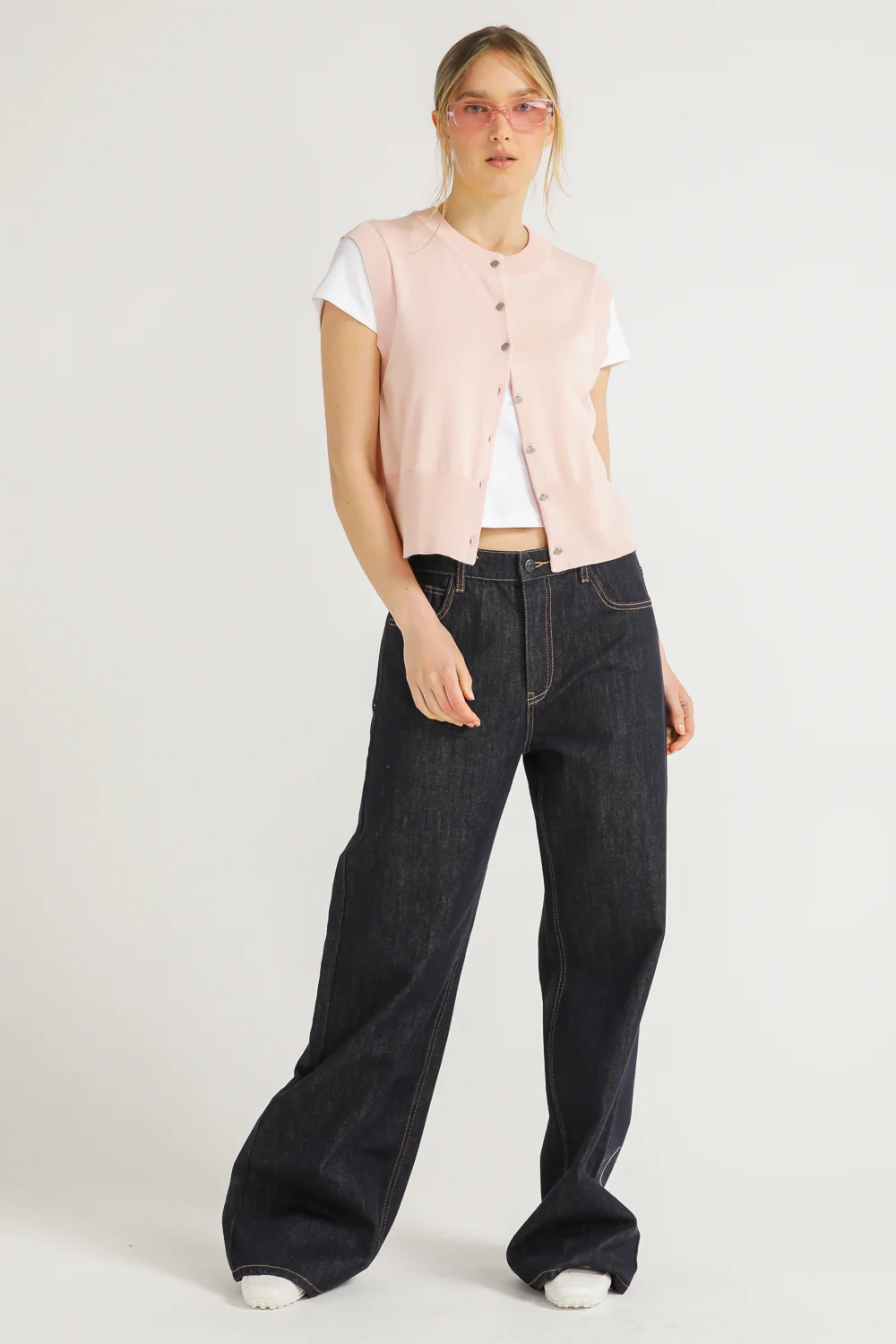 Knit Sleeveless Cardigan - Image 7