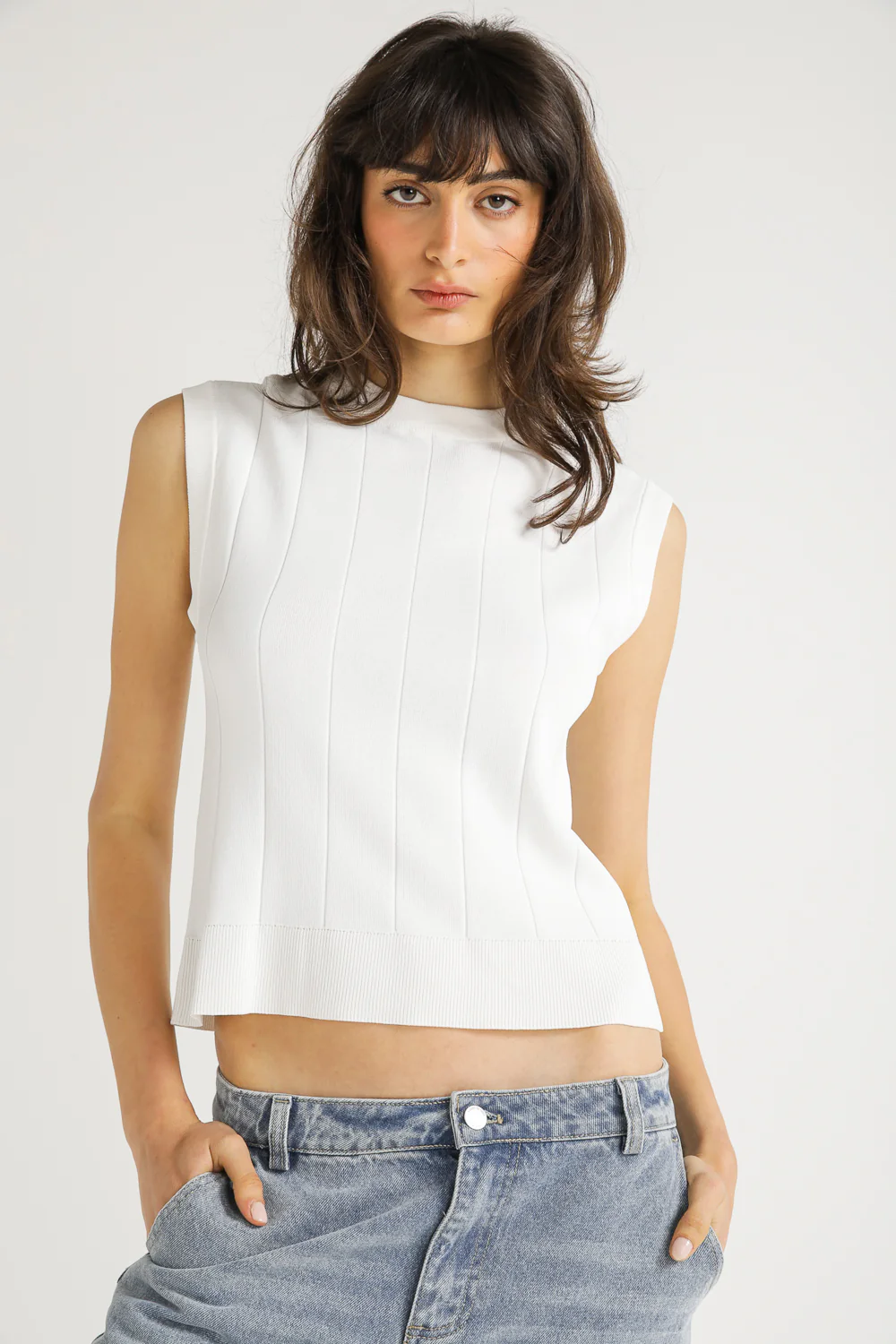 Sleeveless Knit Top - Image 3