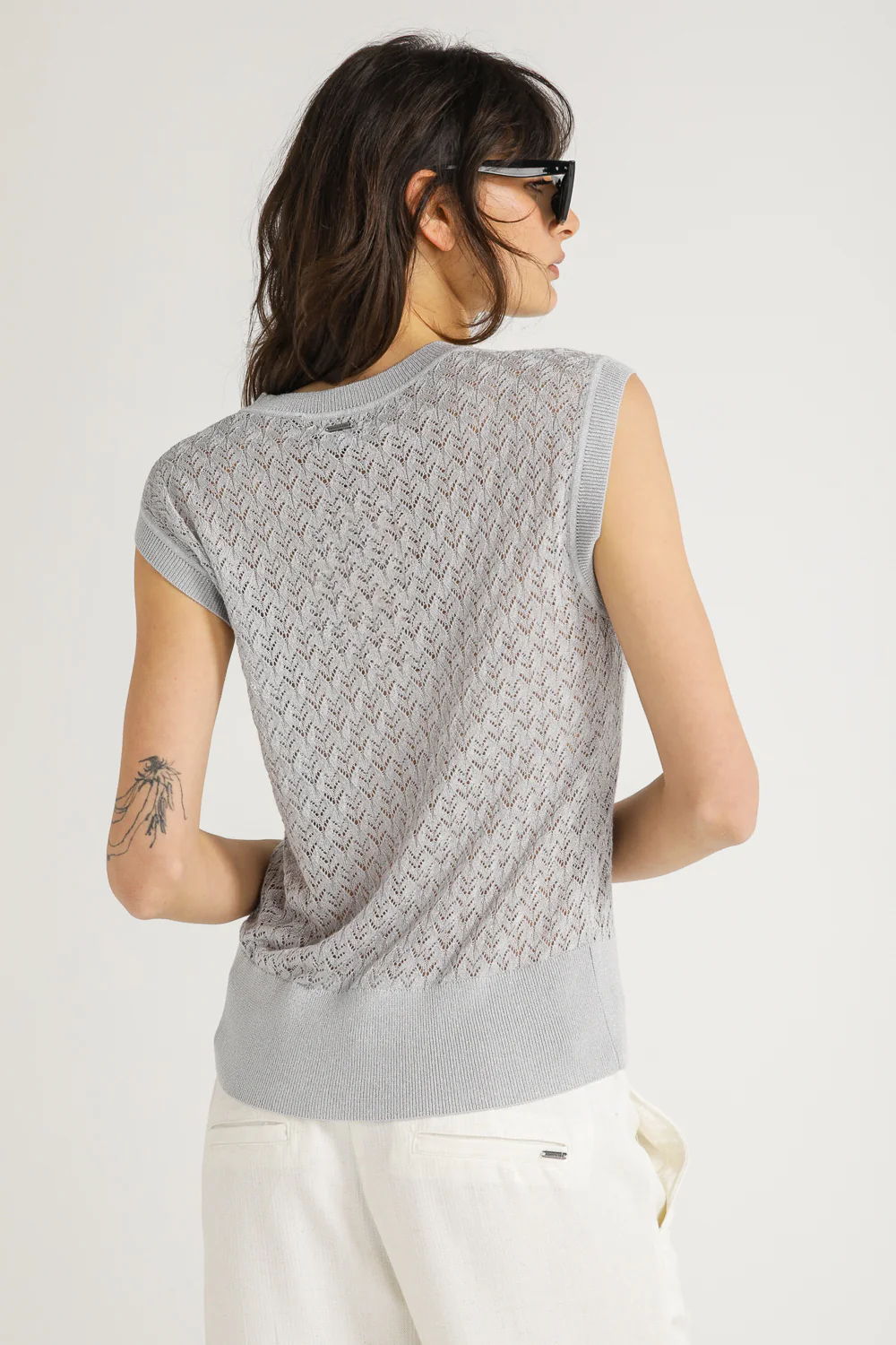 Textured Knit Sleeveless Top - Image 6