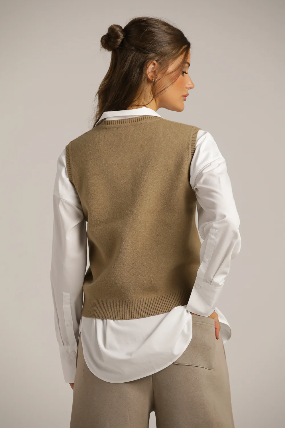 Knitted Logo Vest - Image 3