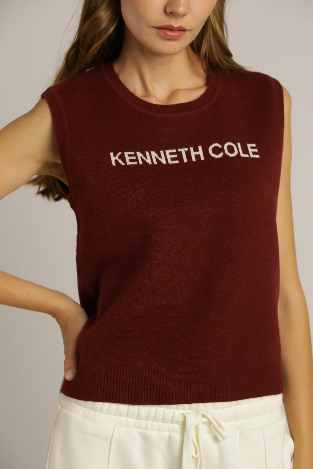 Knitted Logo Vest - Image 8