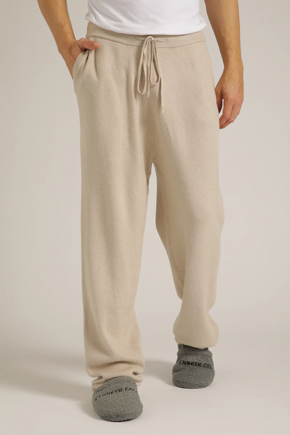 Knitted Rib Cuffed Pants - Image 2