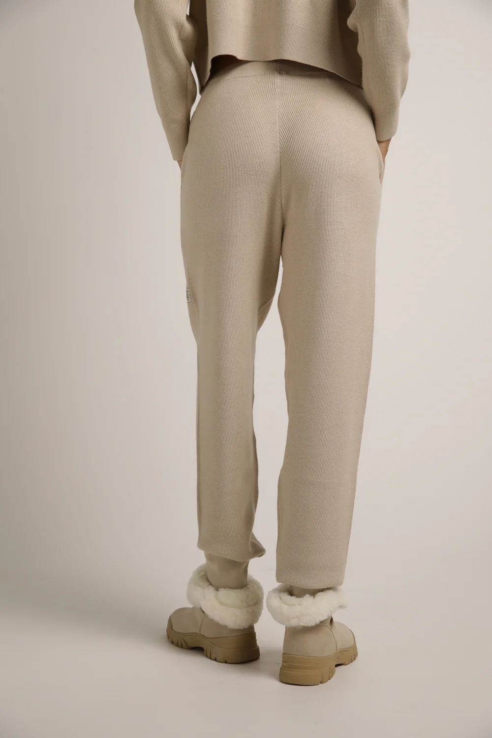 Knitted Rib Cuffed Pants - Image 4