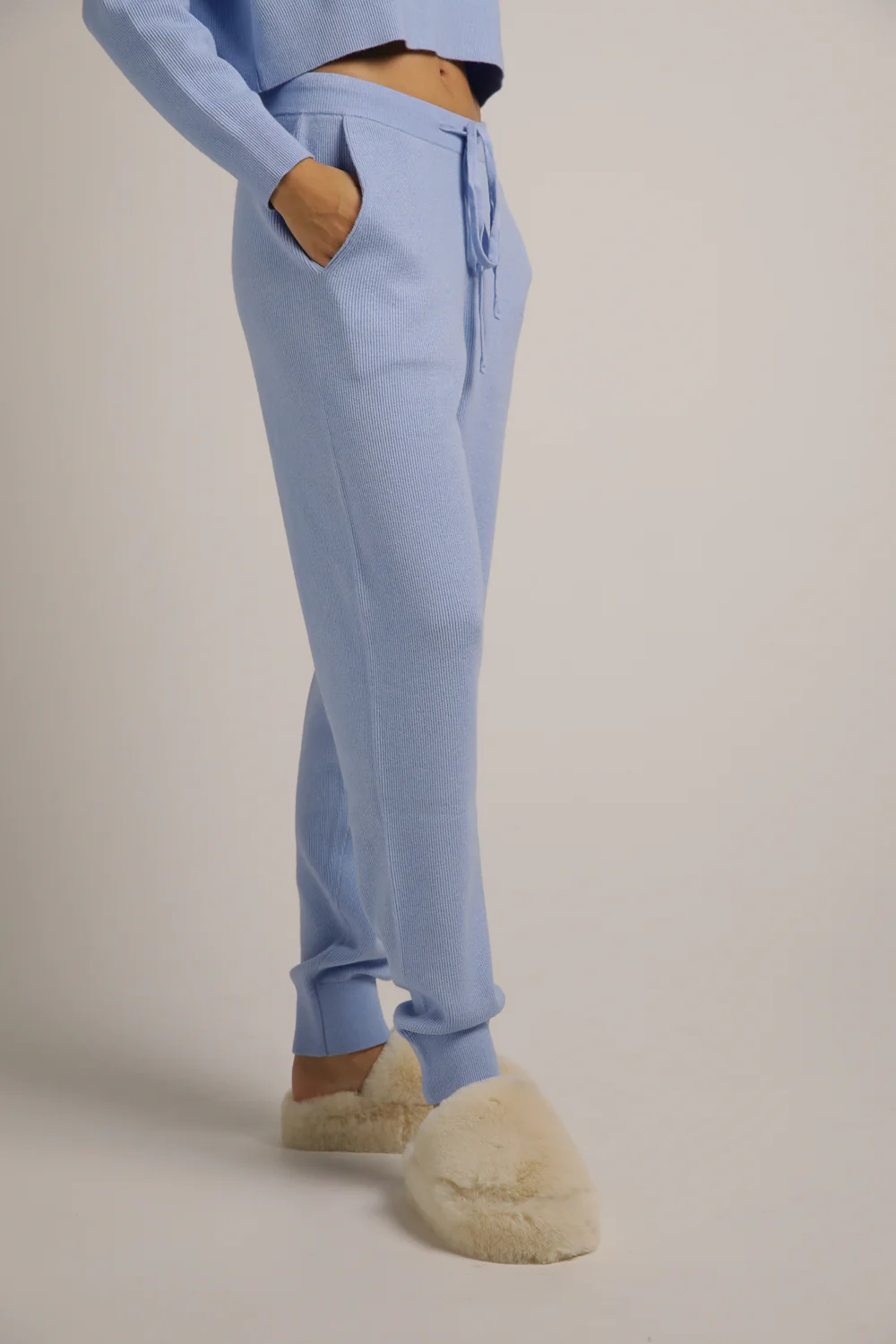 Knitted Rib Cuffed Pants - Image 7