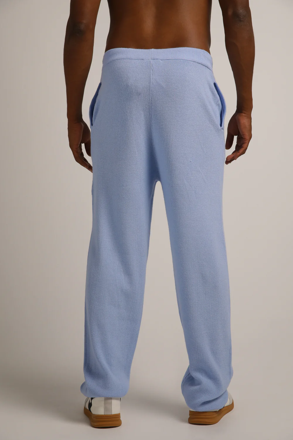 Knitted Rib Straight Leg Pants - Image 3