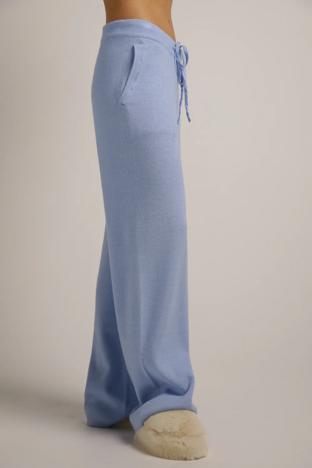 Knitted Rib Wide Leg Pants - Image 11