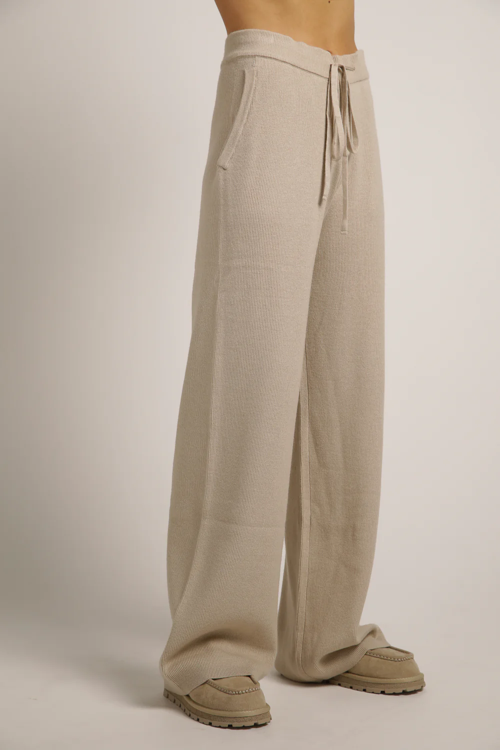Knitted Rib Wide Leg Pants - Image 12