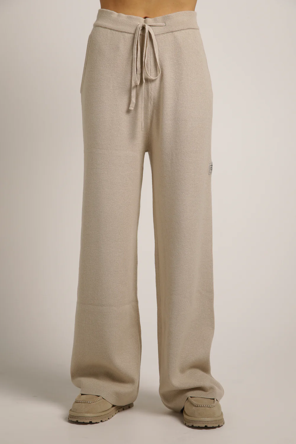 Knitted Rib Wide Leg Pants - Image 14