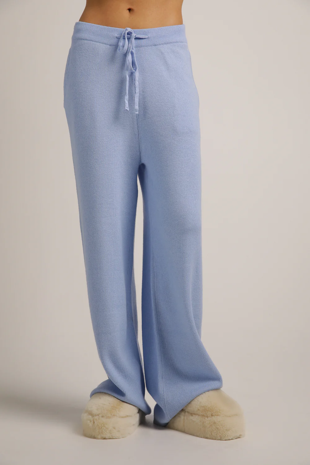 Knitted Rib Wide Leg Pants - Image 8
