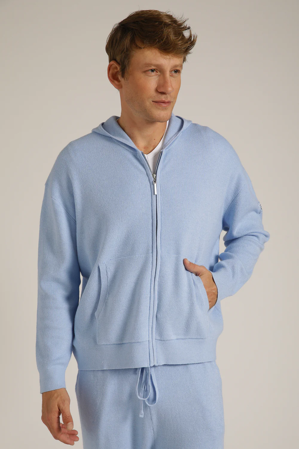 Knitted Rib Zipped Hoodie - Image 10