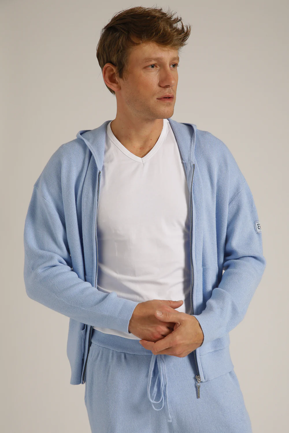 Knitted Rib Zipped Hoodie - Image 13