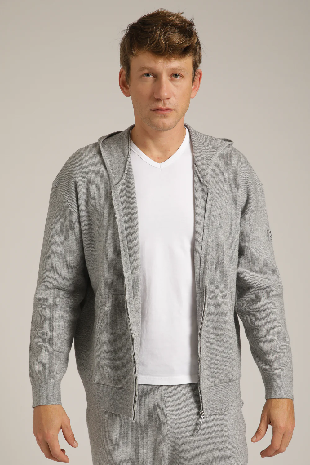 Knitted Rib Zipped Hoodie - Image 18