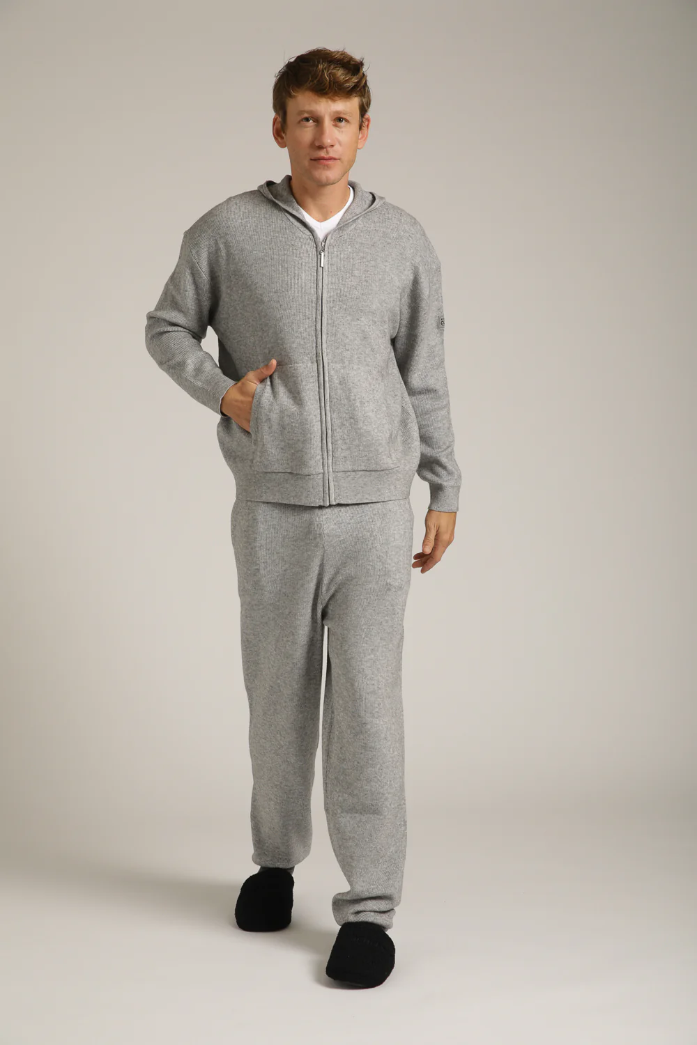 Knitted Rib Zipped Hoodie - Image 19