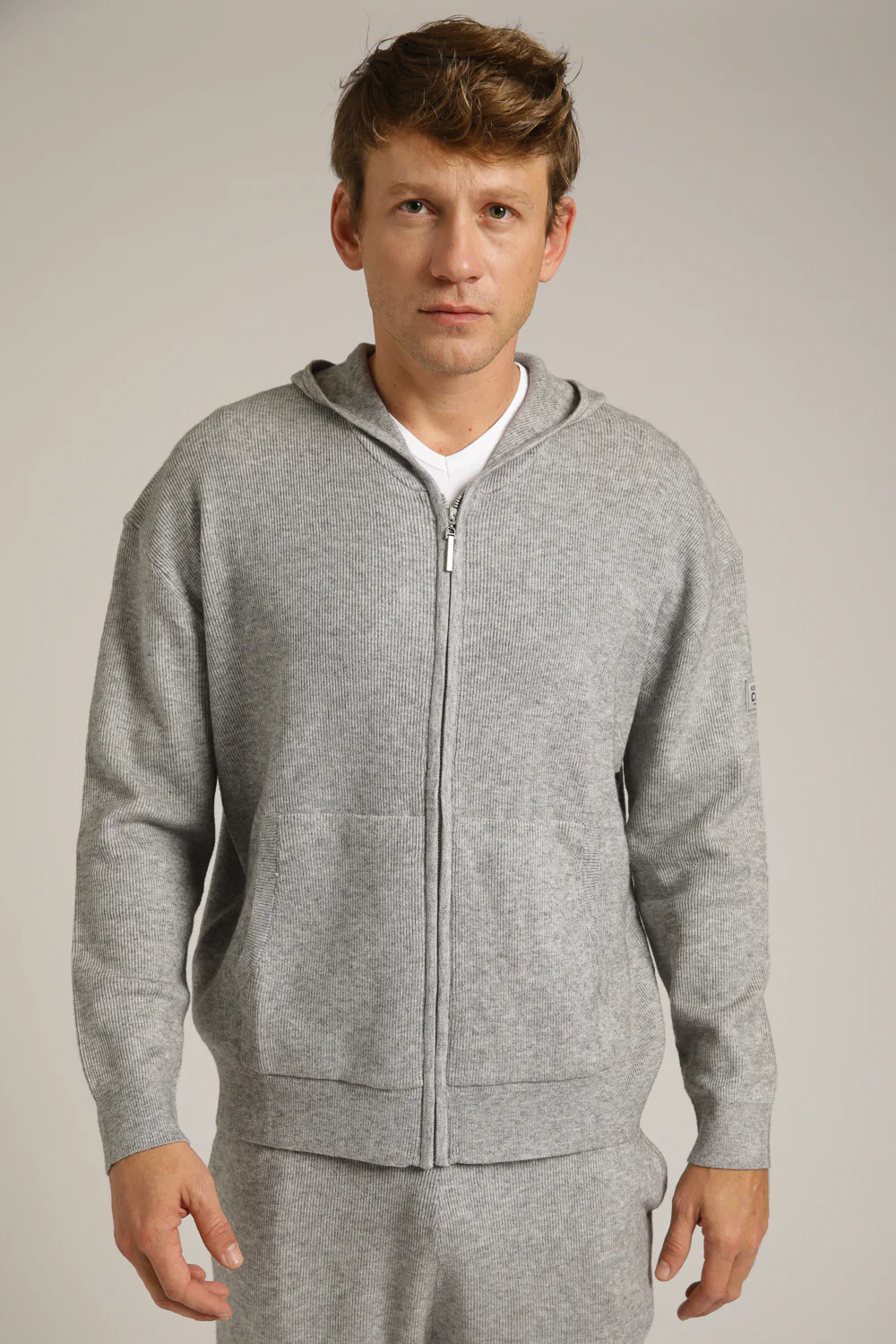 Knitted Rib Zipped Hoodie - Image 20