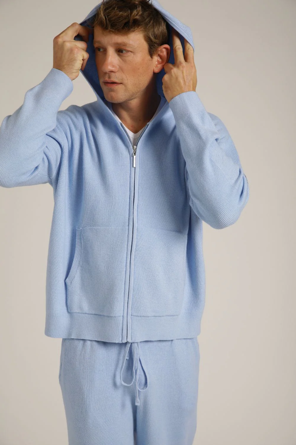 Knitted Rib Zipped Hoodie - Image 8