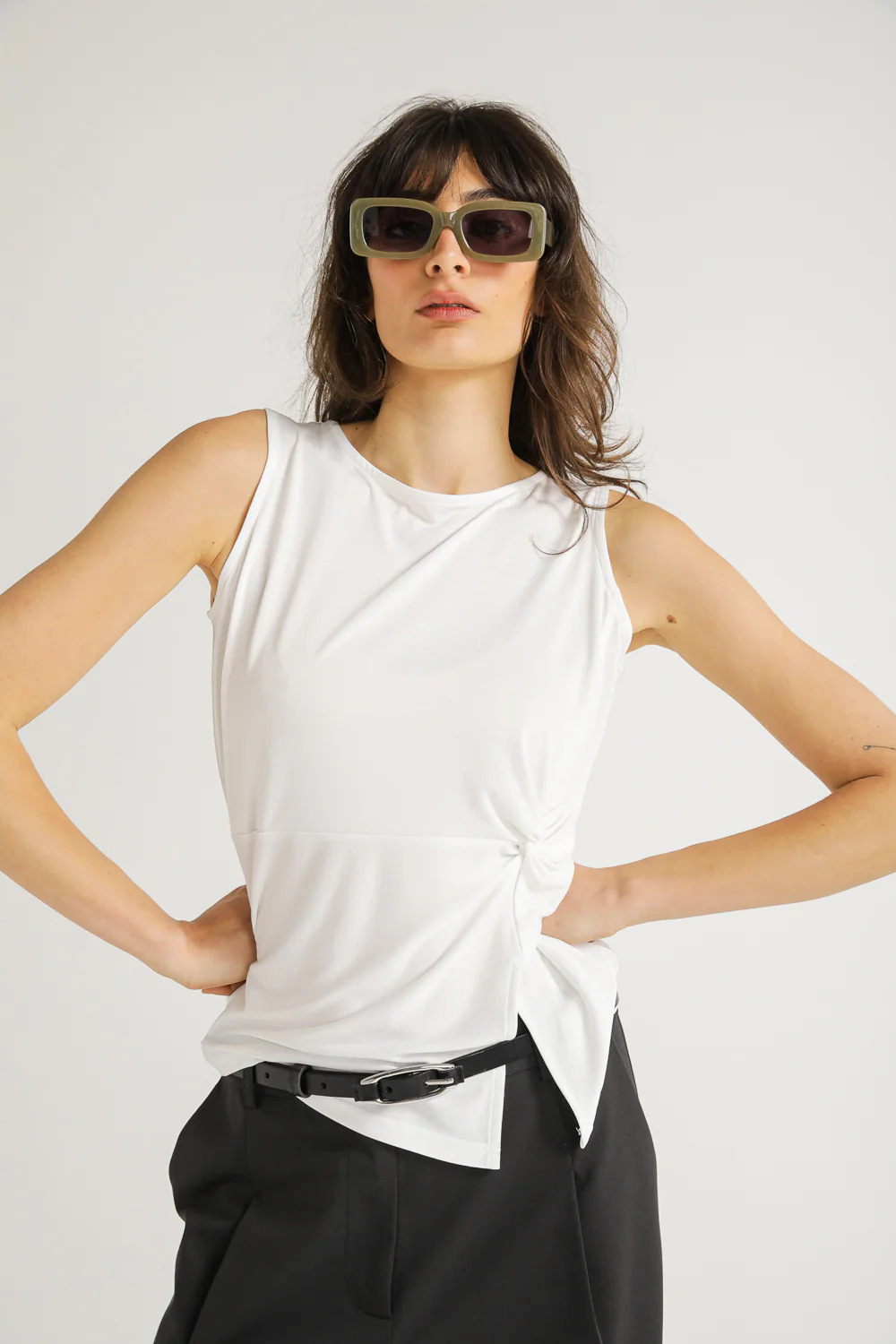 Asymmetric Sleeveless Top - Image 3