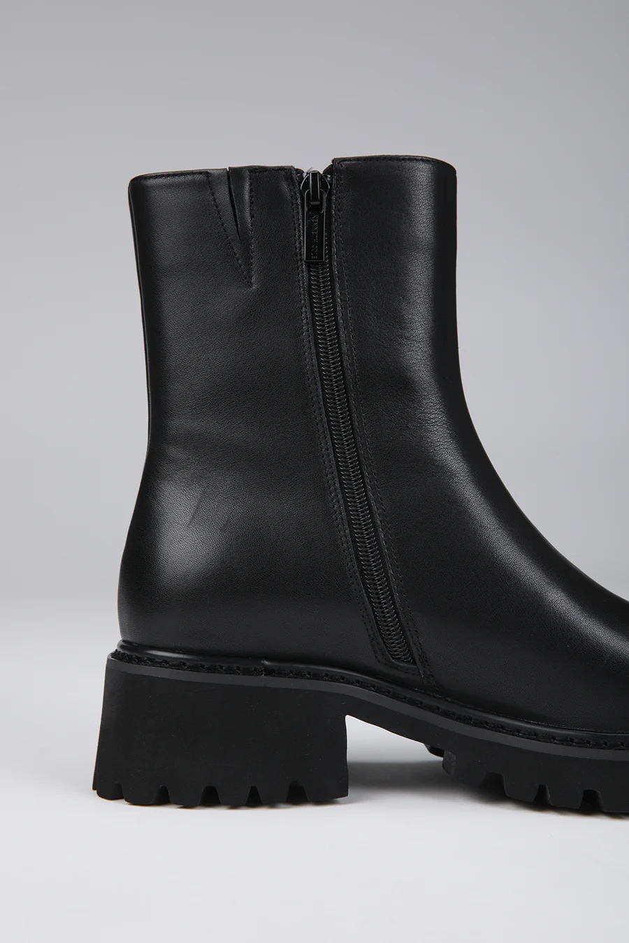 Leather Block Heel Ankle Boots - Image 3