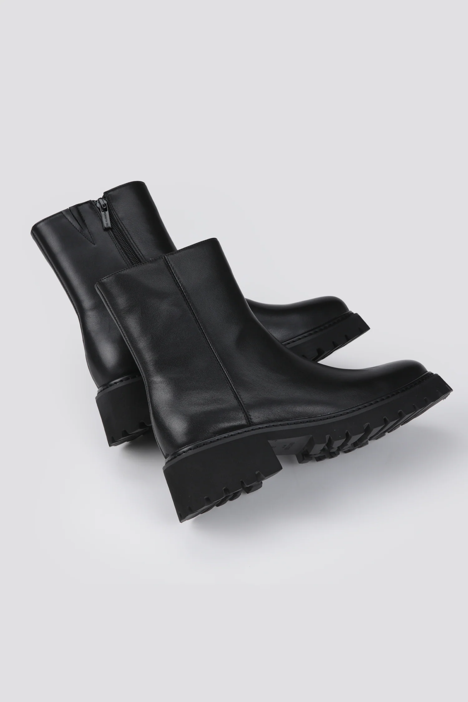 Leather Block Heel Ankle Boots - Image 5