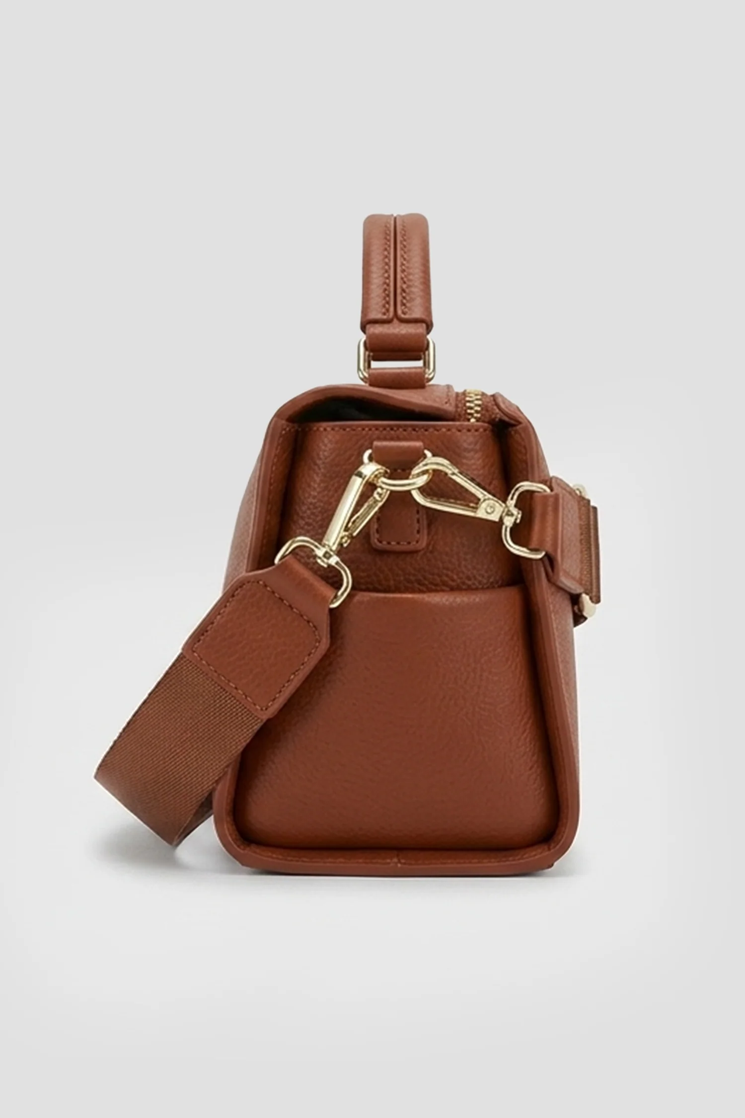 Leather Structured Crossbody Bag - Image 2