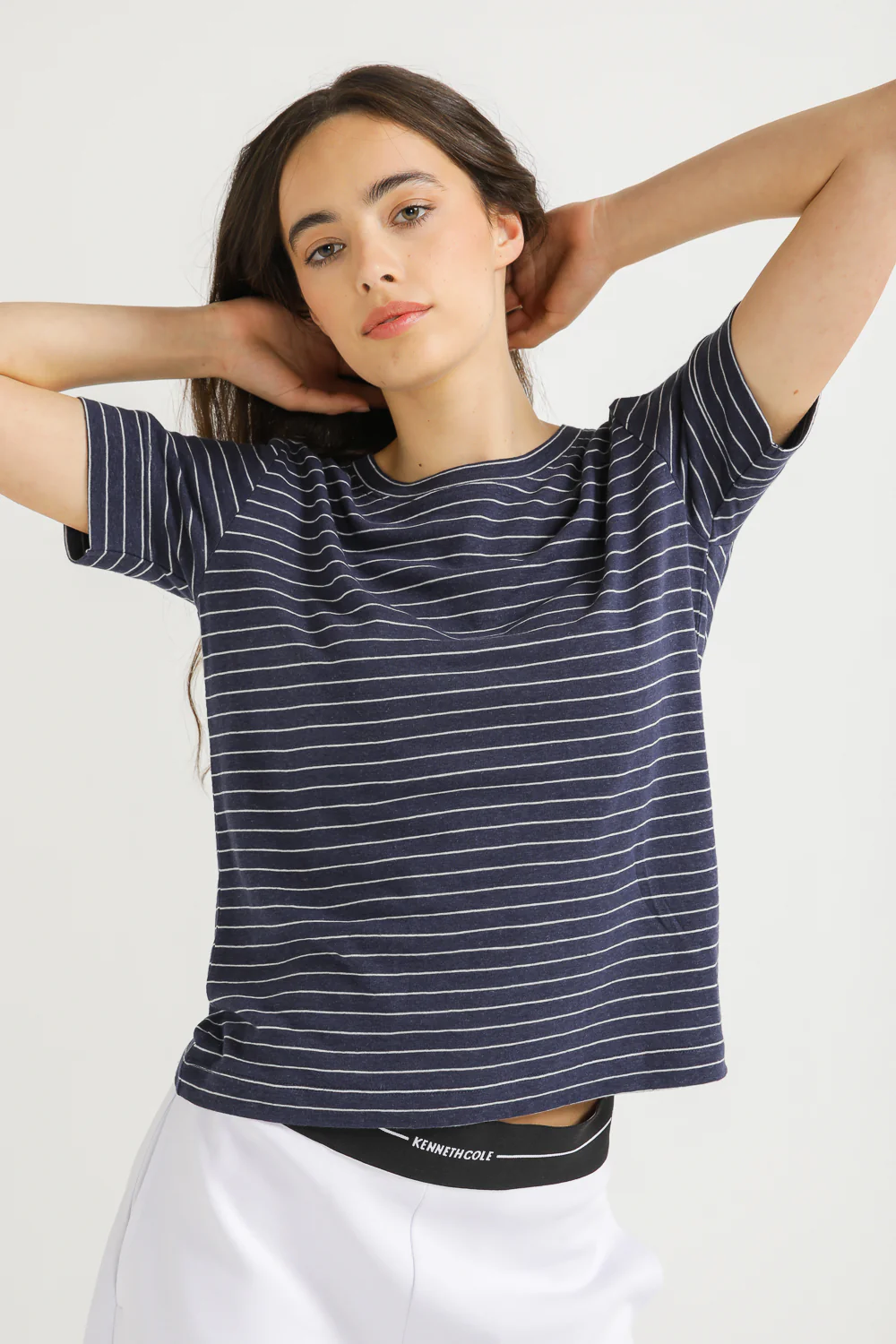 Linen blend striped T-SHIRT - Image 6