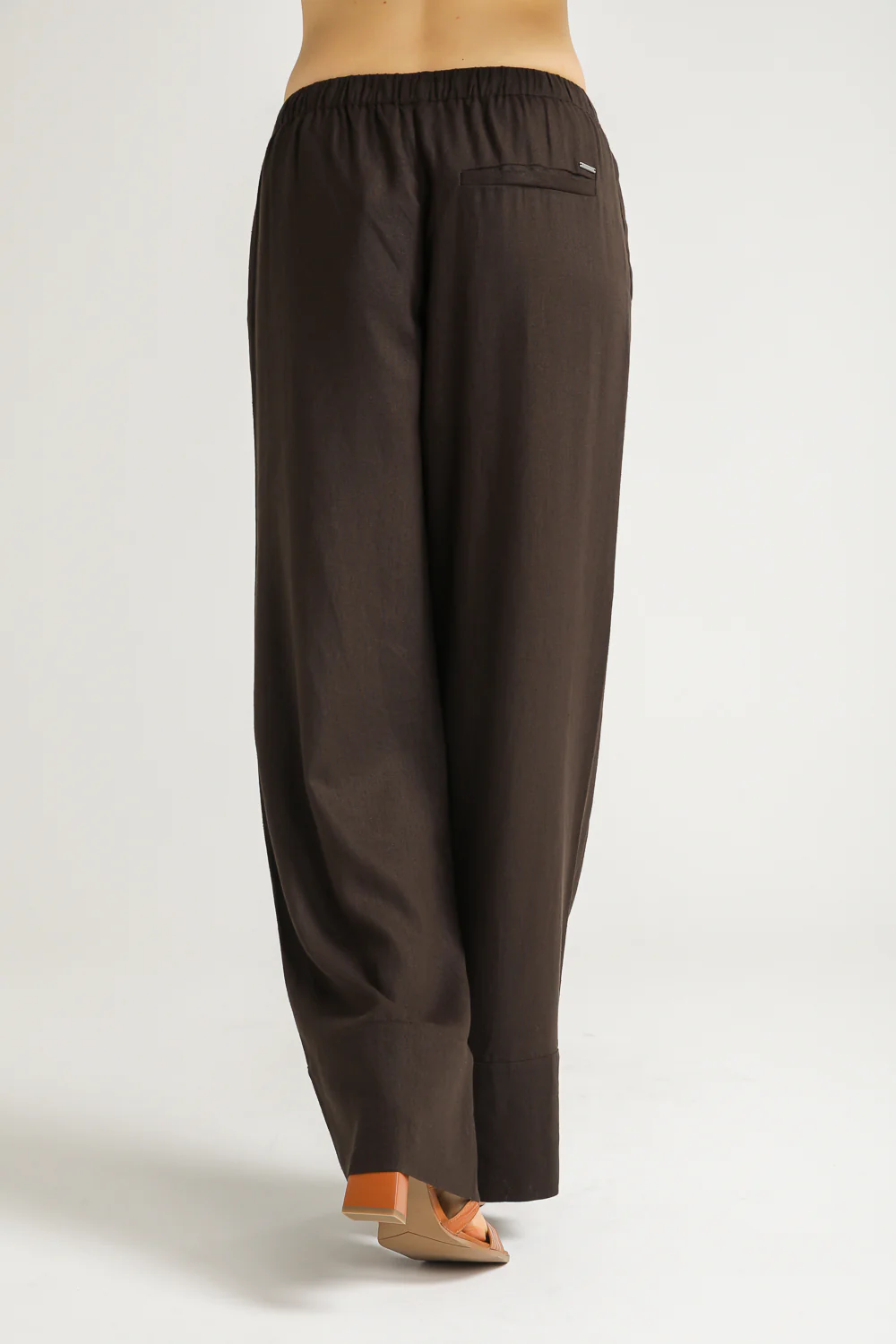 Linen Blend Wide Leg Pants - Image 5