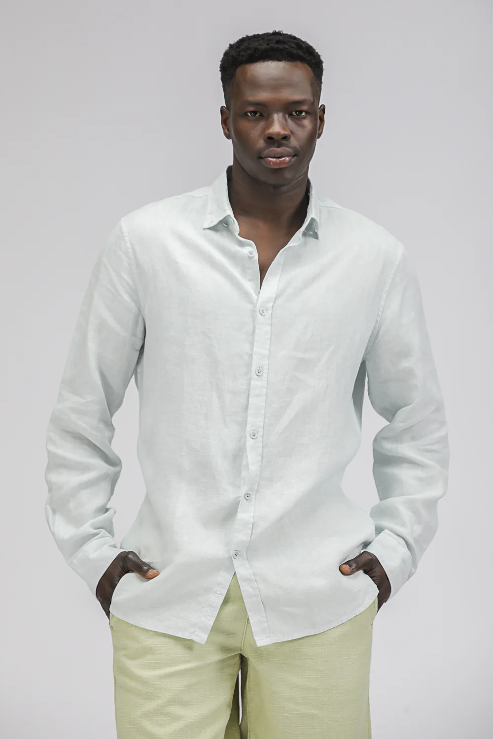 Linen Button Down Shirt - Image 8