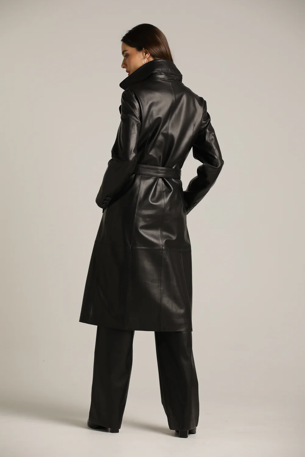 Leather Trench Coat - Image 5
