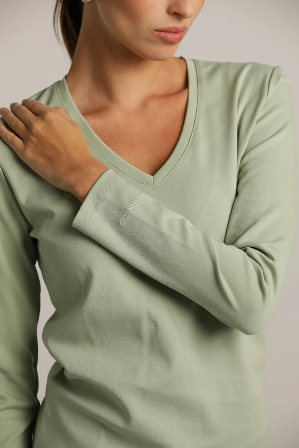 Long Sleeve V Neck T Shirt - Image 19