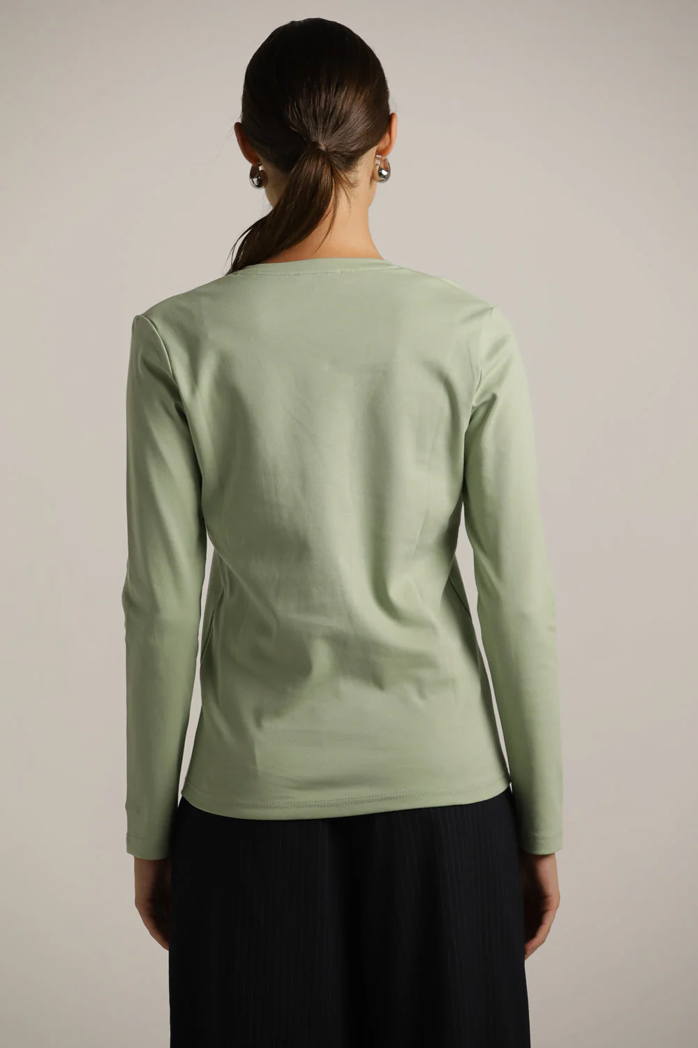 Long Sleeve V Neck T Shirt - Image 20