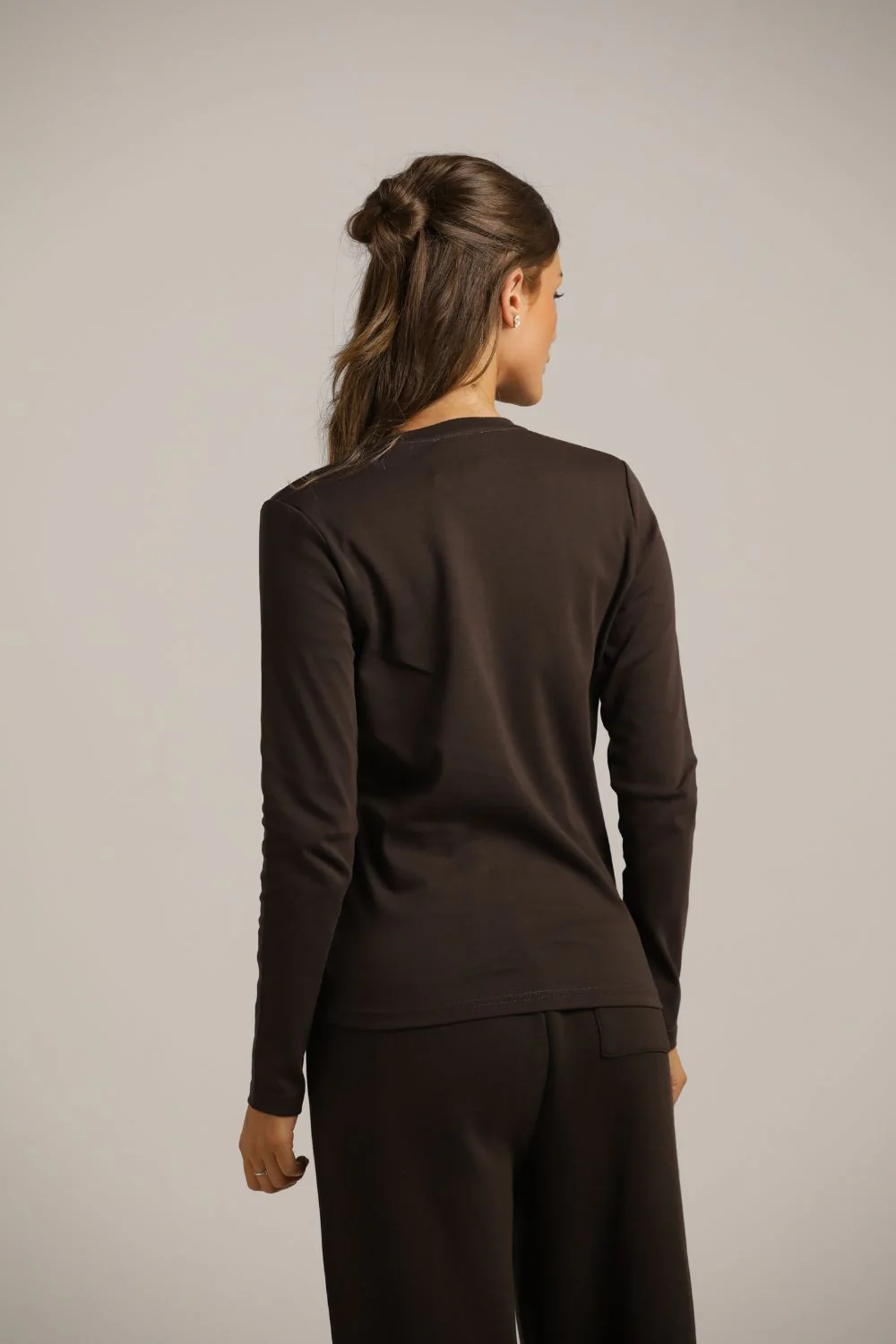 Long Sleeve V Neck T Shirt - Image 30