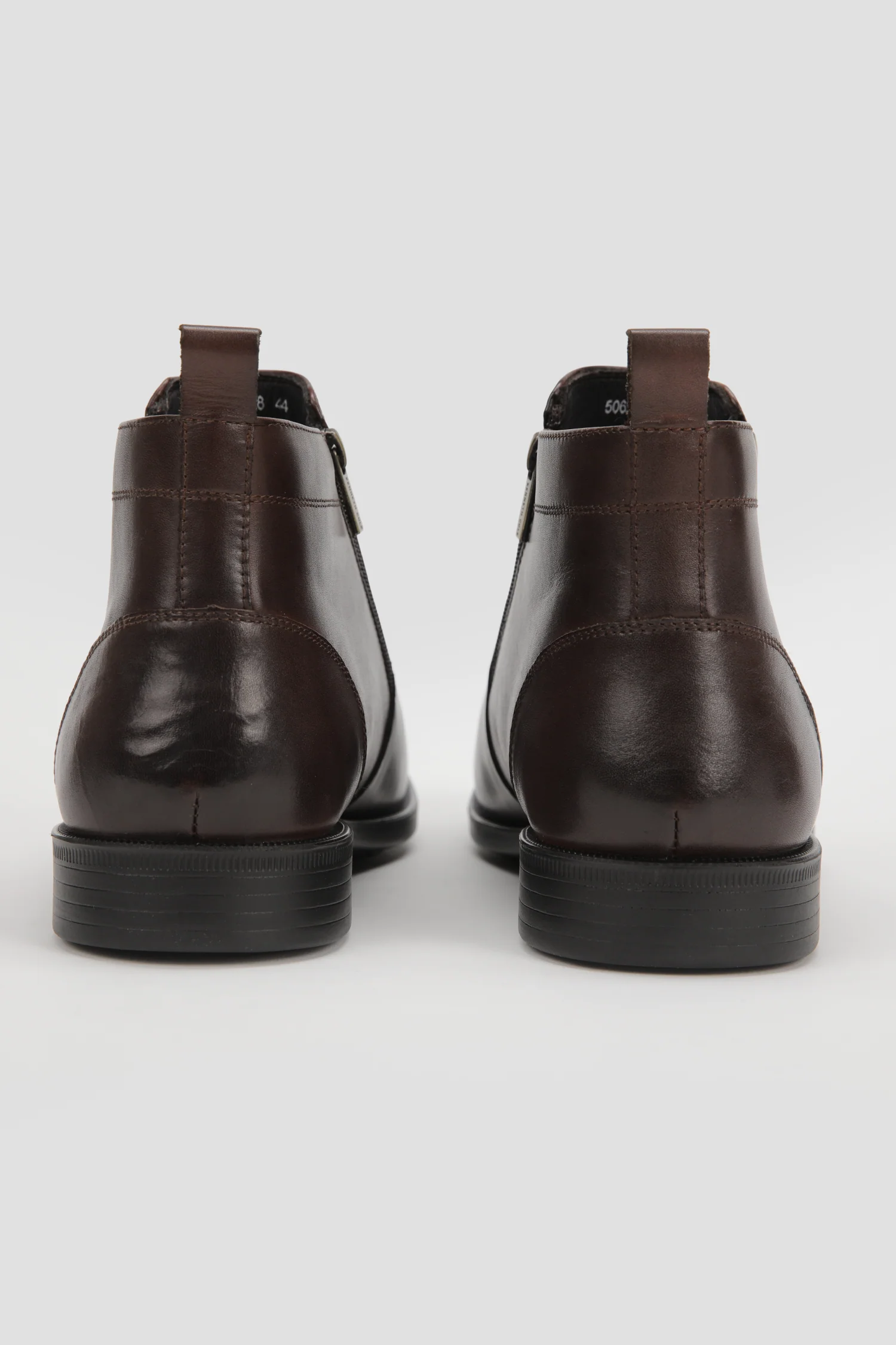 Leather Double Zip Ankle Boots - Image 12