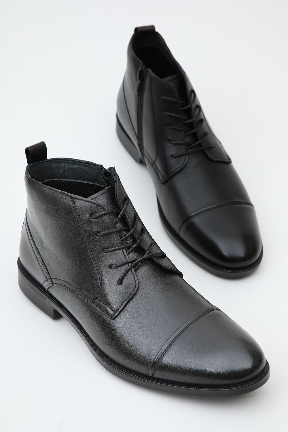 Leather Lace Up Boots - Image 4
