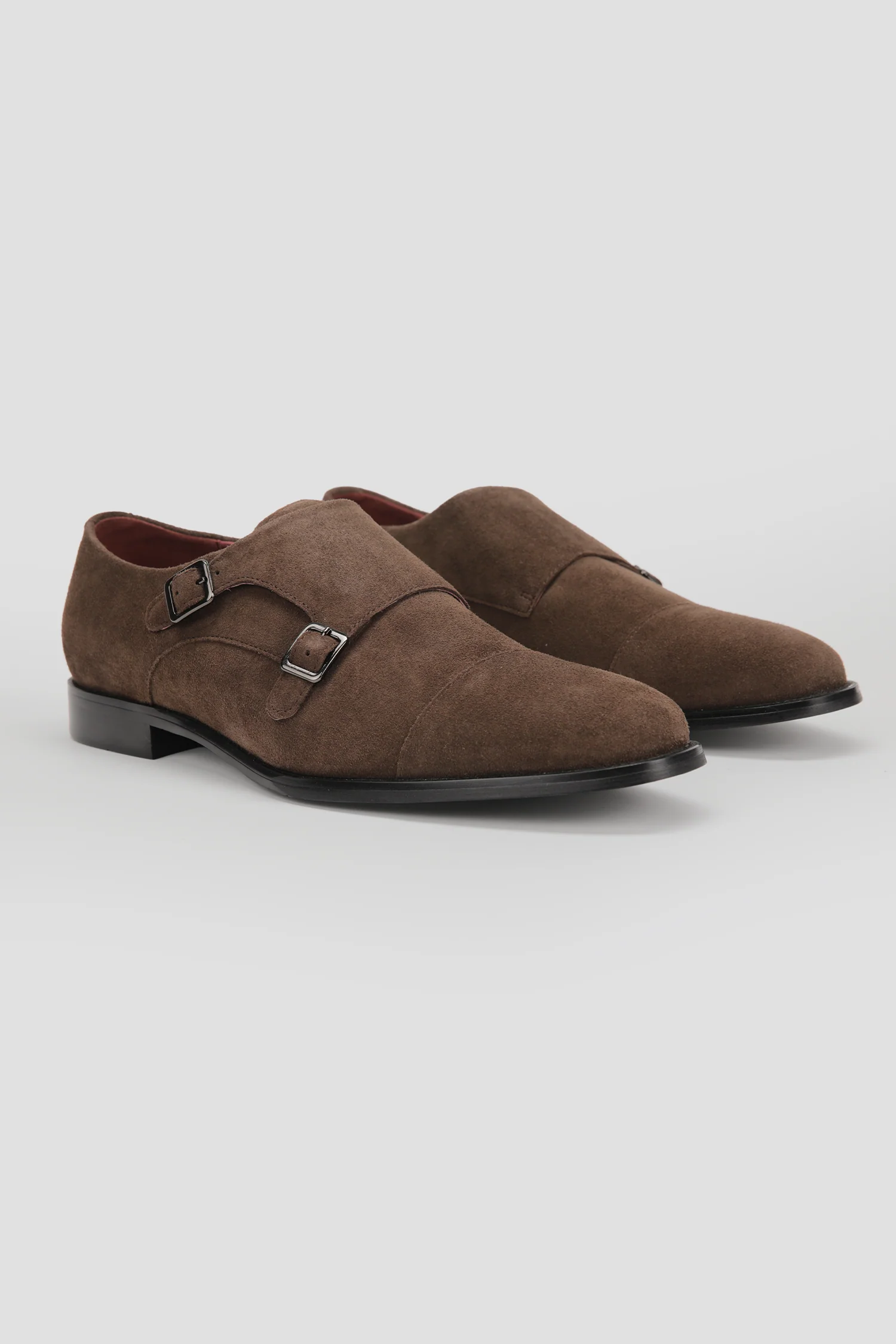Leather Double Monk Shoes - Image 3