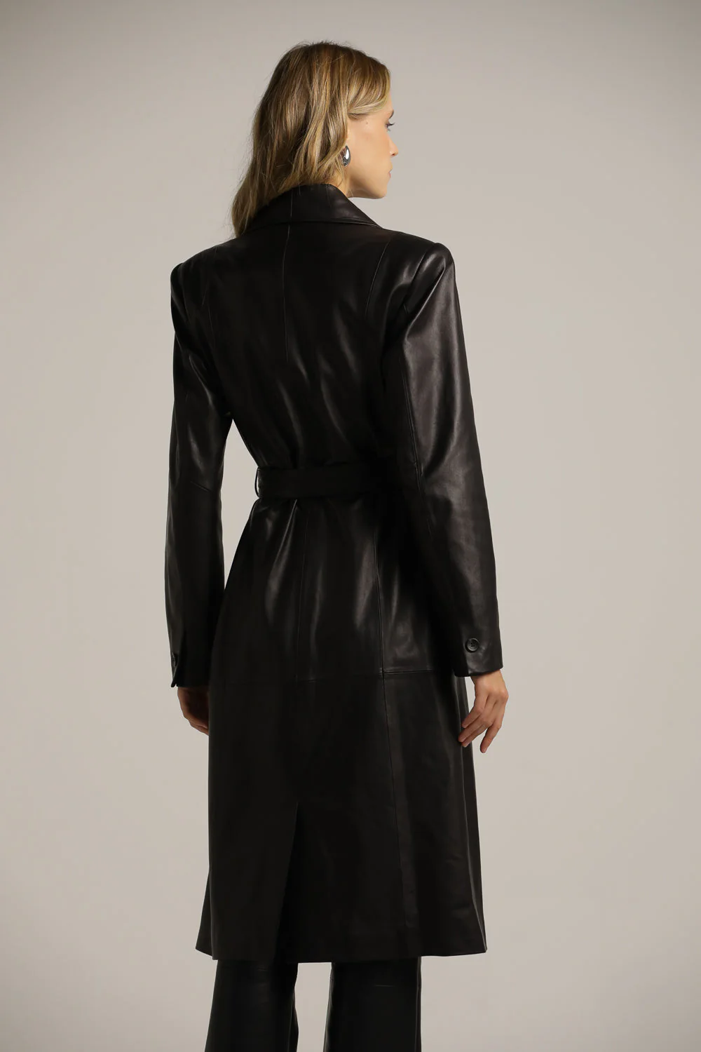 Leather Trench Coat - Image 3