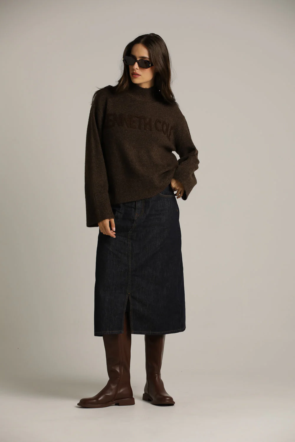 Midi Denim Skirt
