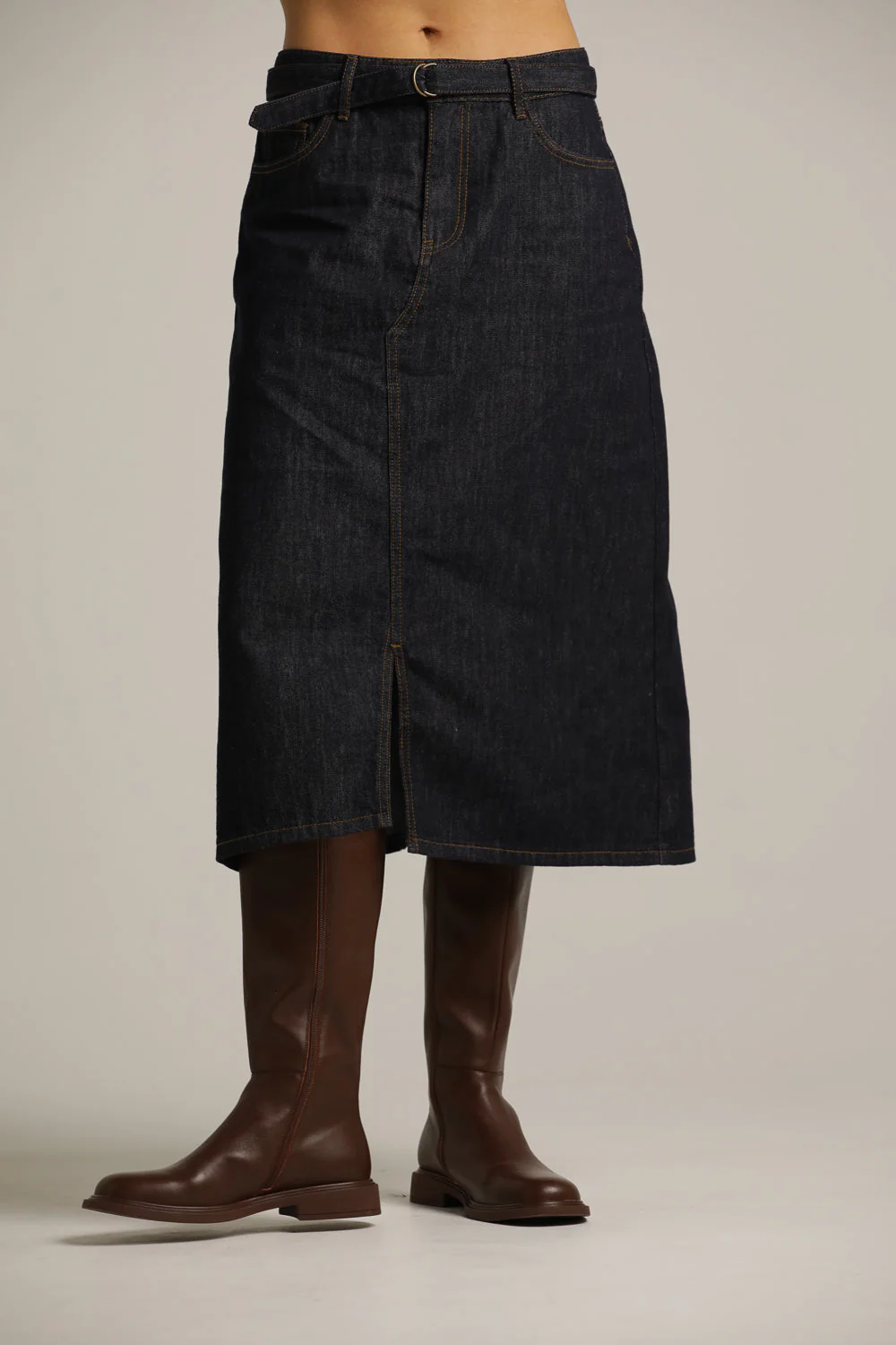 Midi Denim Skirt - Image 2