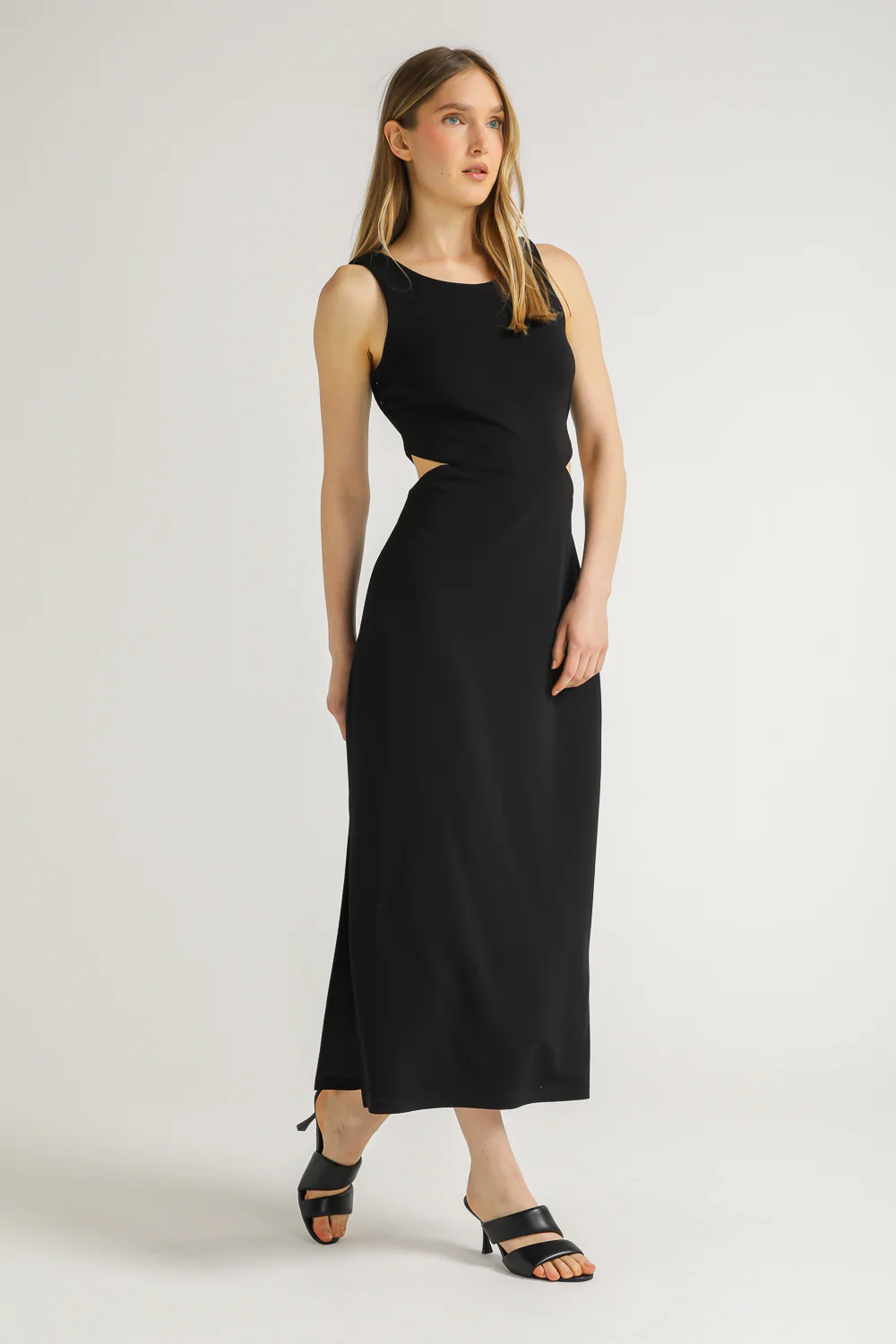 Midi Dress With Side Cut Out - Image 4