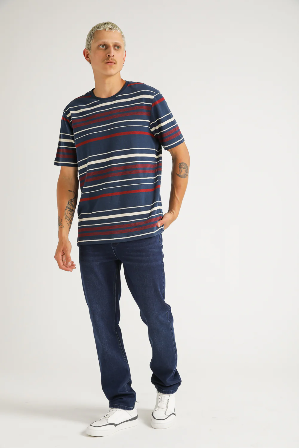 Striped Crew Neck T Shirt - Image 6