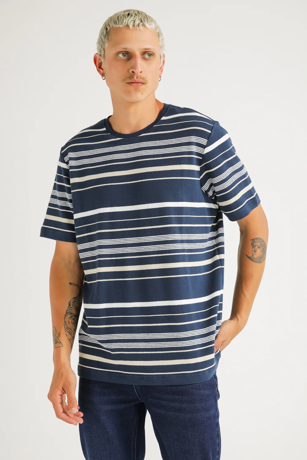 Striped Crew Neck T Shirt - Image 8