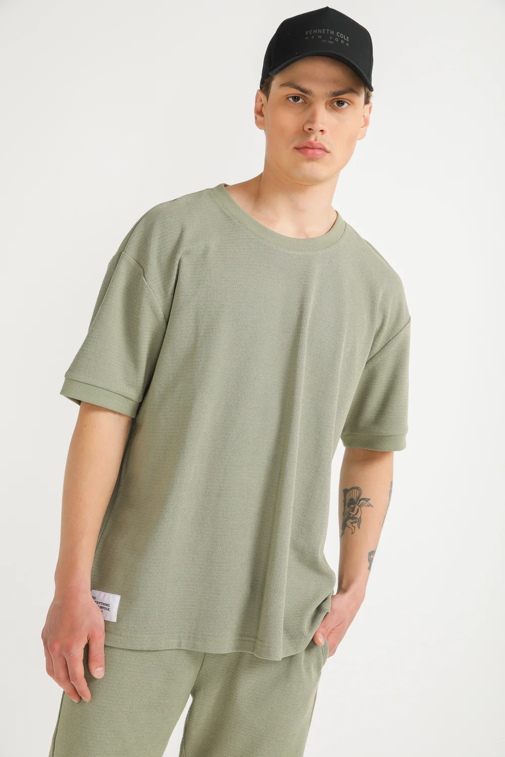 oversize jaquard rib shirt