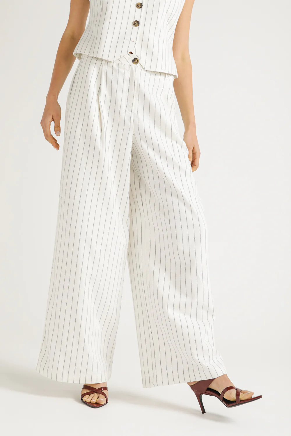 Pinstripe Tailored Pants - Image 2
