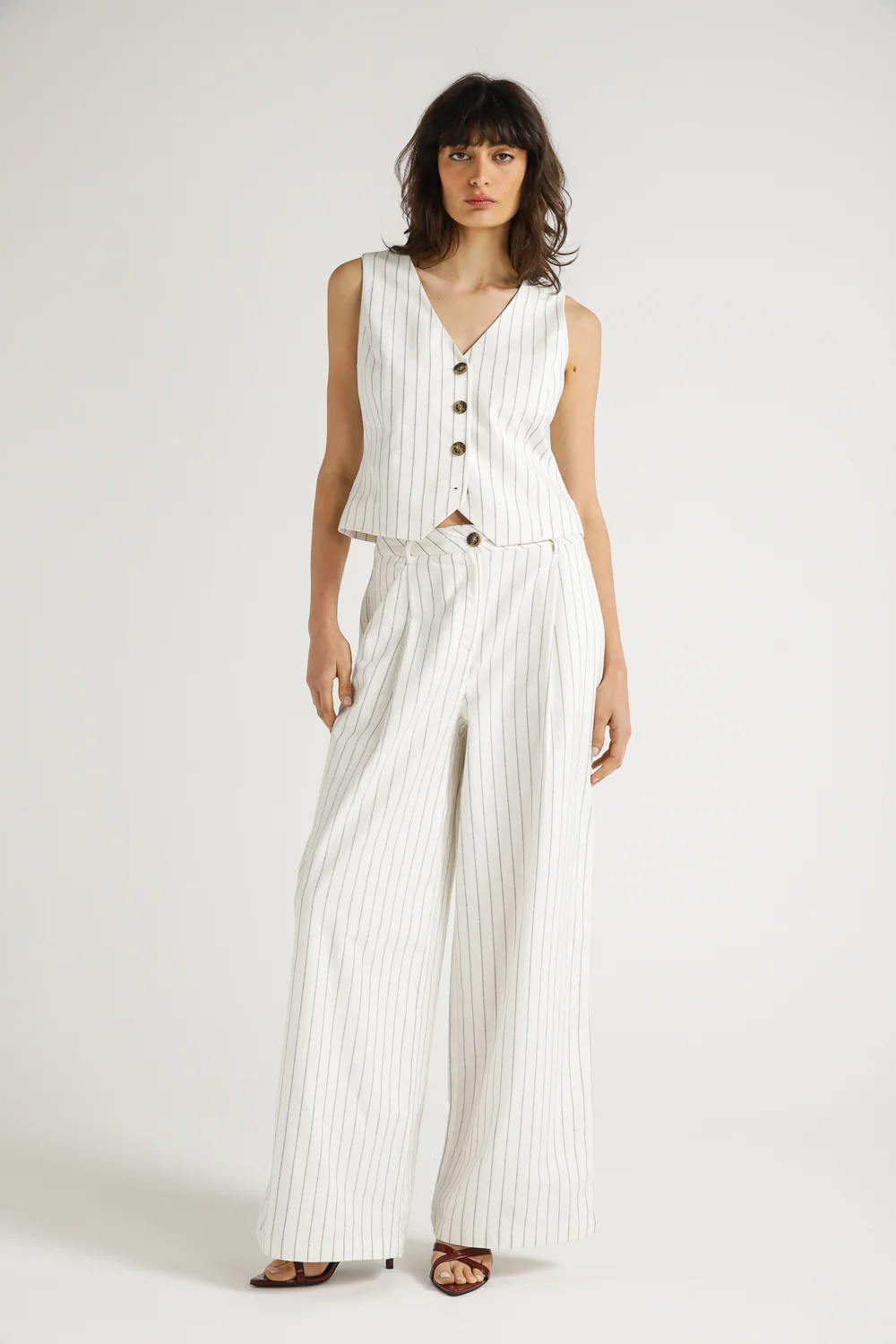 Pinstripe Tailored Vest - Image 2