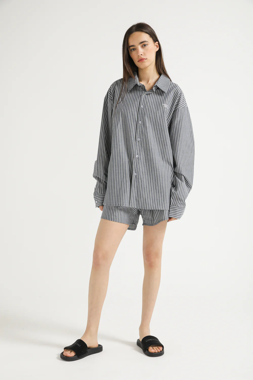 Oversized Stripe Cotton Poplin Shirt - Image 16