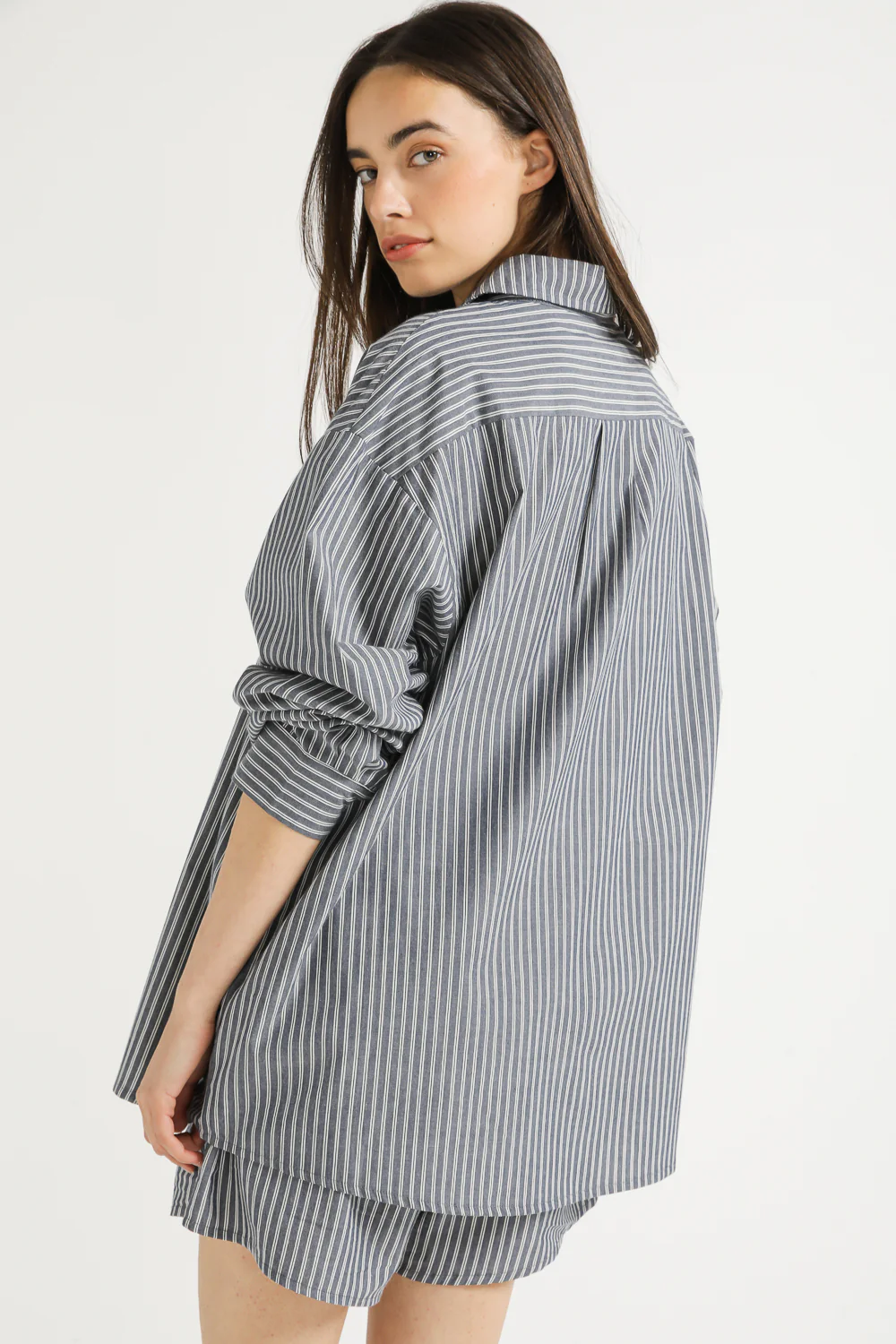 Oversized Stripe Cotton Poplin Shirt - Image 18