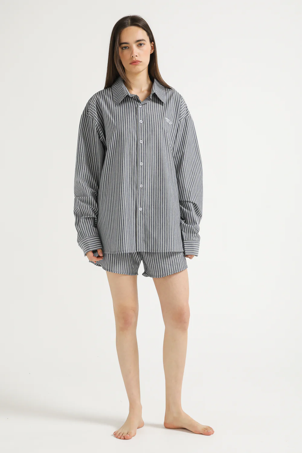 Oversized Stripe Cotton Poplin Shirt - Image 19