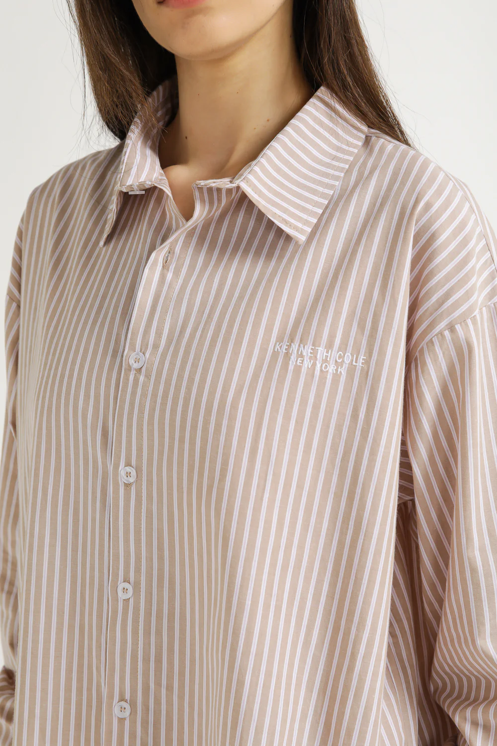 Oversized Stripe Cotton Poplin Shirt - Image 3
