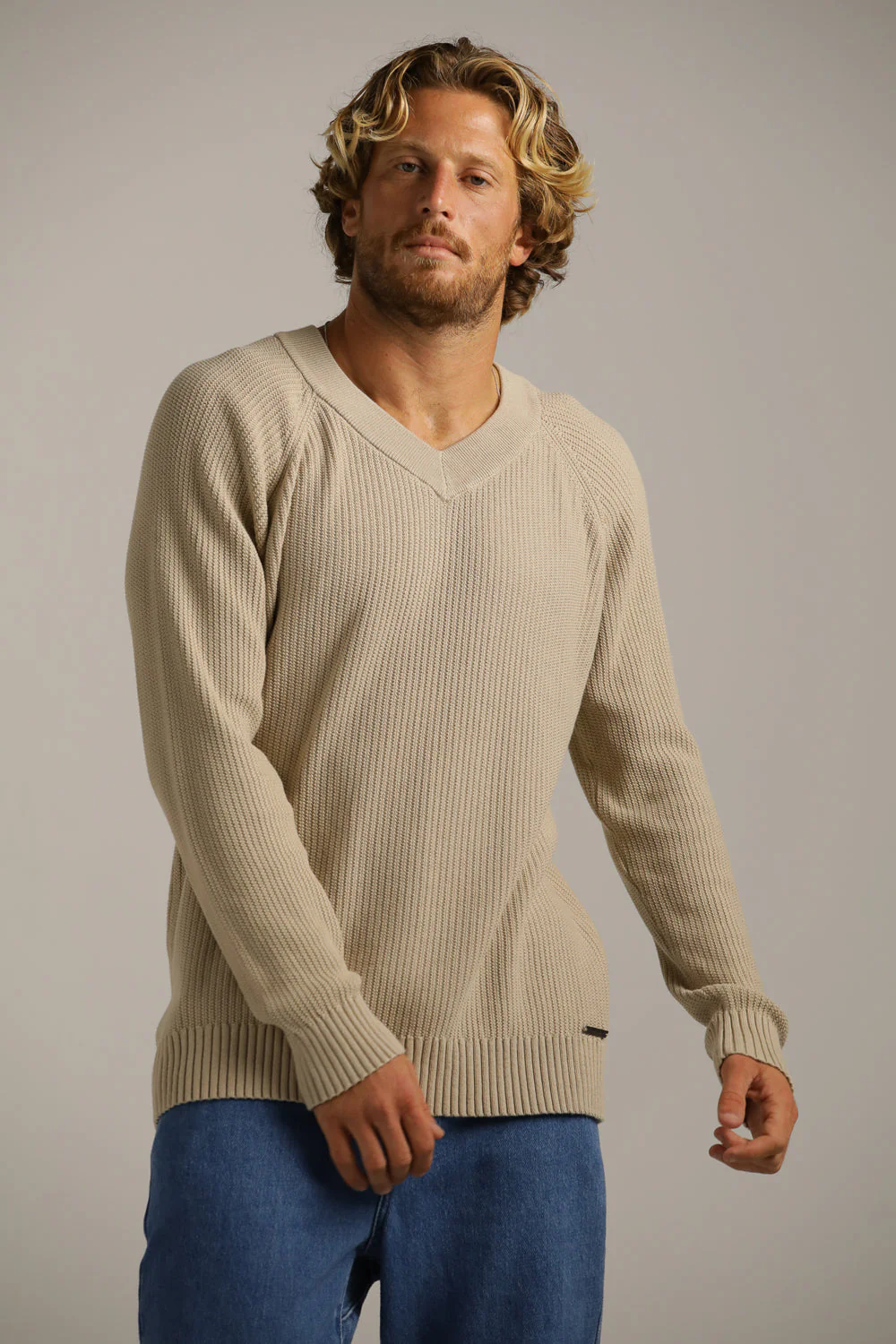 V Neck Raglan Knit - Image 2