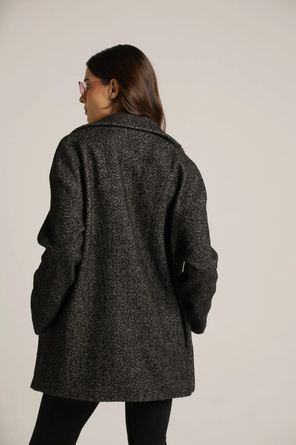 Tailored Textured Coat - Image 4