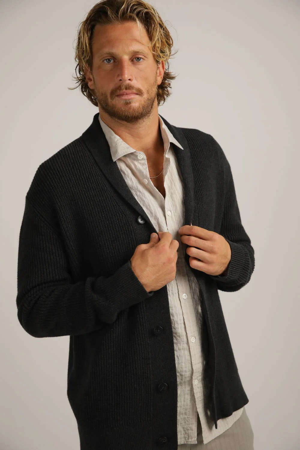 Rib Knit Cardigan - Image 11