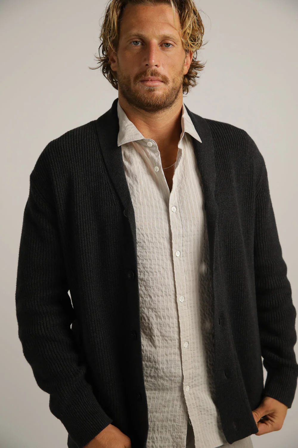Rib Knit Cardigan - Image 12